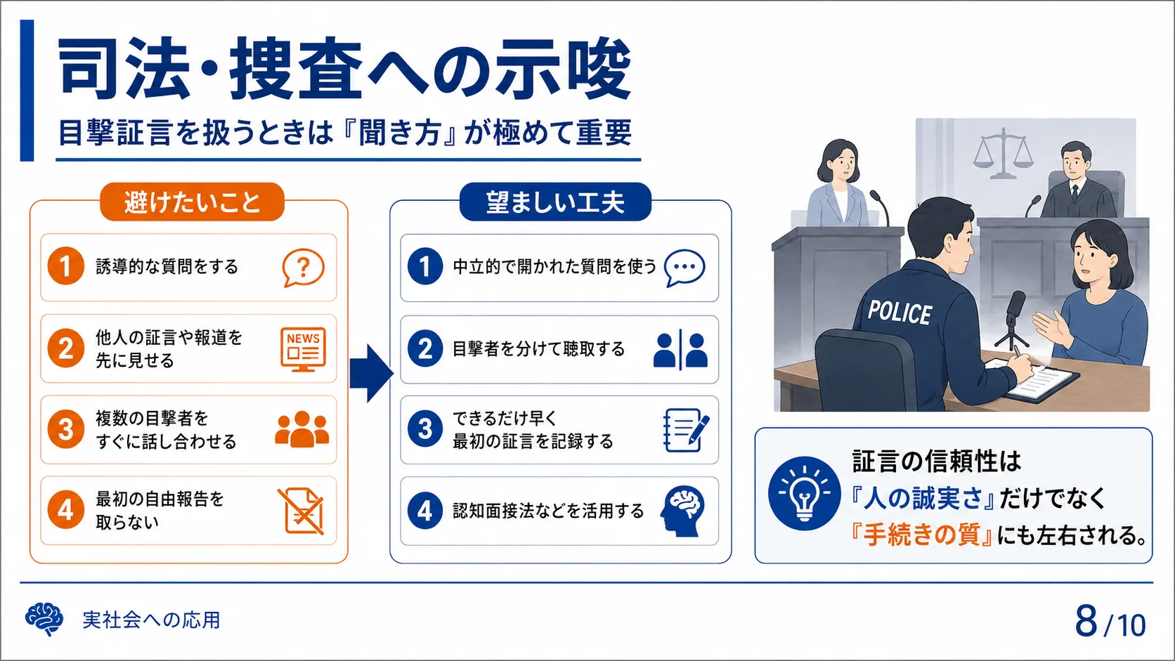 司法・捜査への示唆