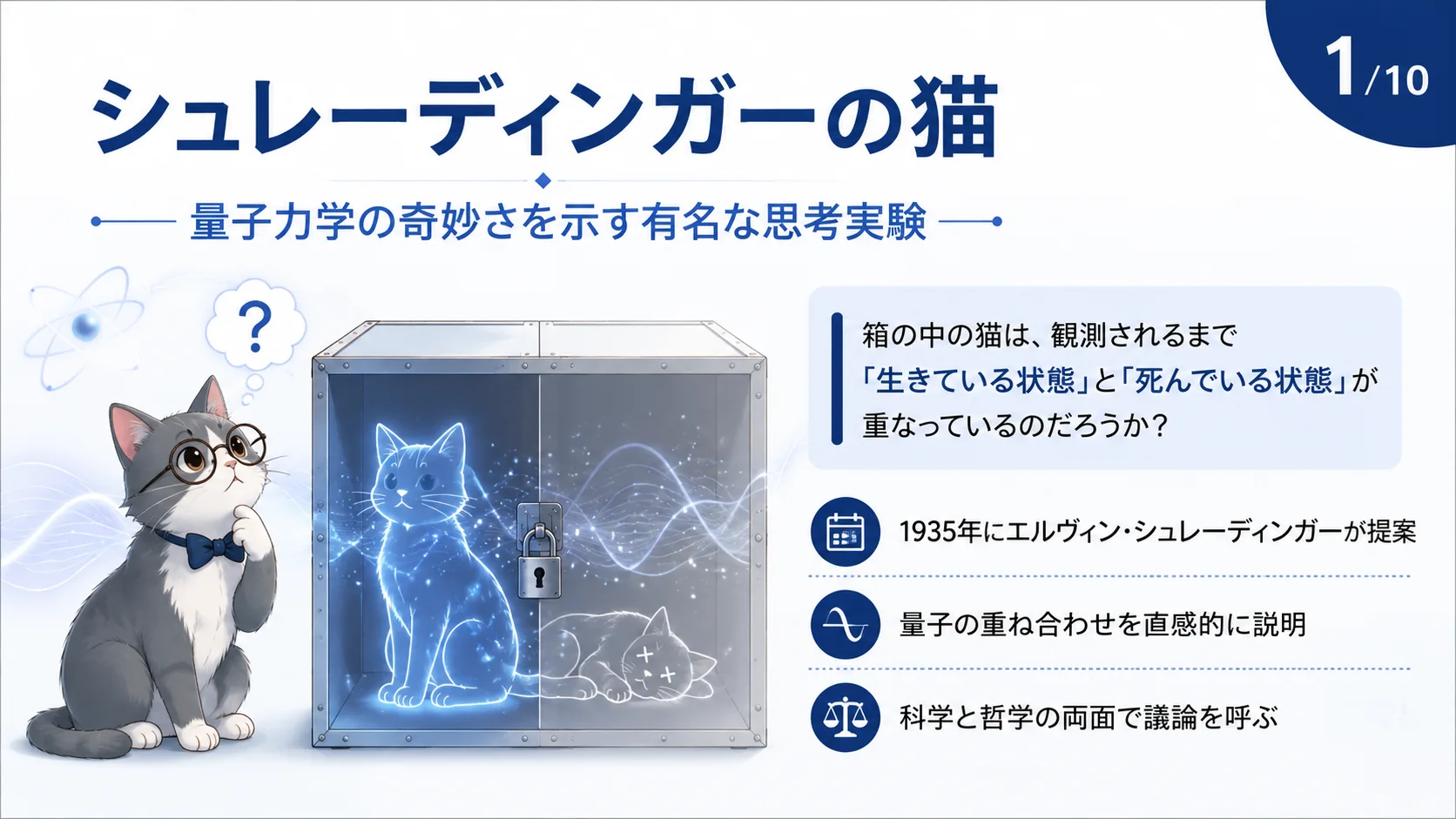 シュレーディンガーの猫（編集部）の図解スライド